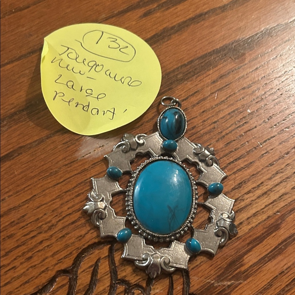Silver and Turquoise Pendant Necklace, just dependent and it’s costume.